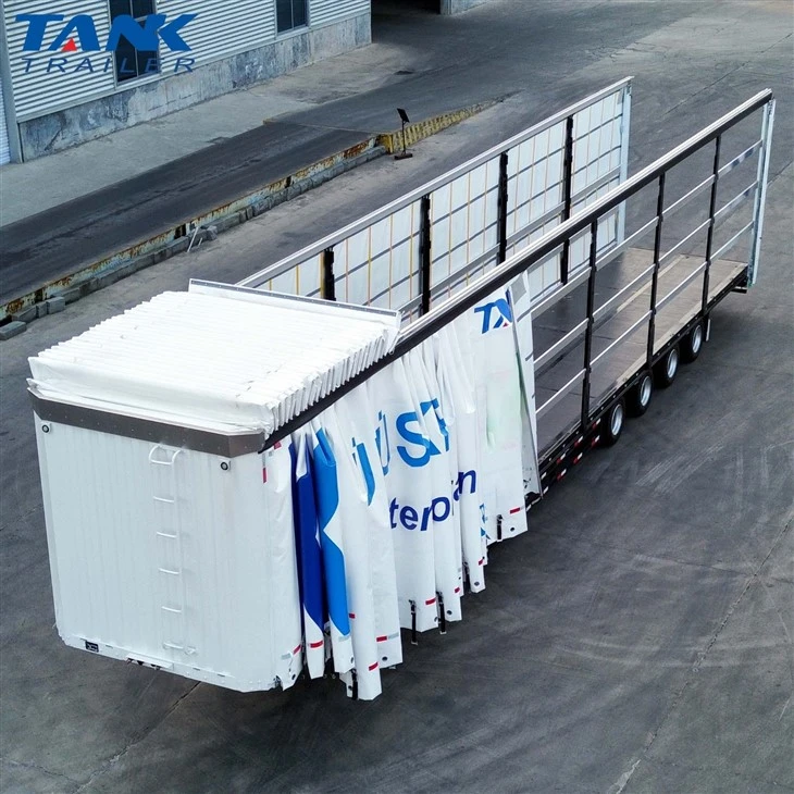 4 Axis Curtain Side Semi Trailer factory